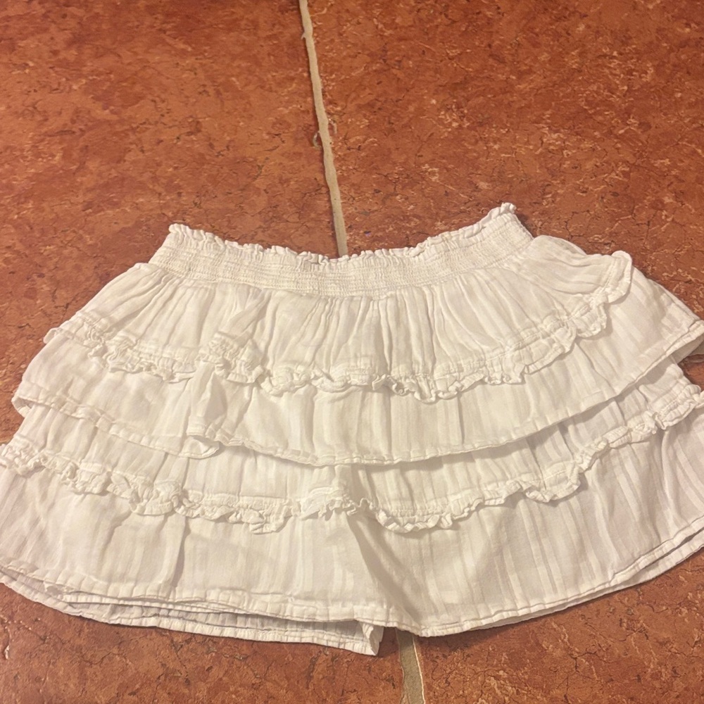 LoveShackFancy White Ruffle Skirt